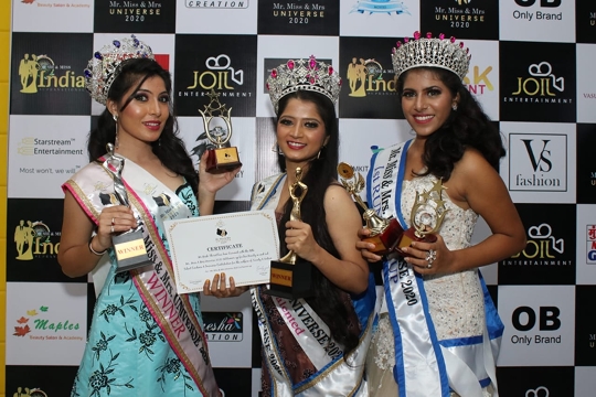 Sandy Joil’s  Mr Miss & Mrs Universe 2020 Grand Finale Held  In Mumbai Presented by Joil Entertainment