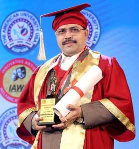 Samir Shamkant Jage Has Been Honoured With Honorary Doctorate In The Field Of Social Activities By AUGP The American University Of Global Peace