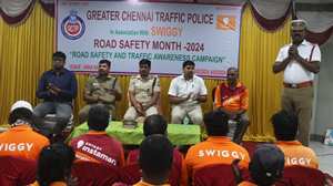 Three-Day Road Safety Program Launched By Swiggy And Chennai Traffic Police